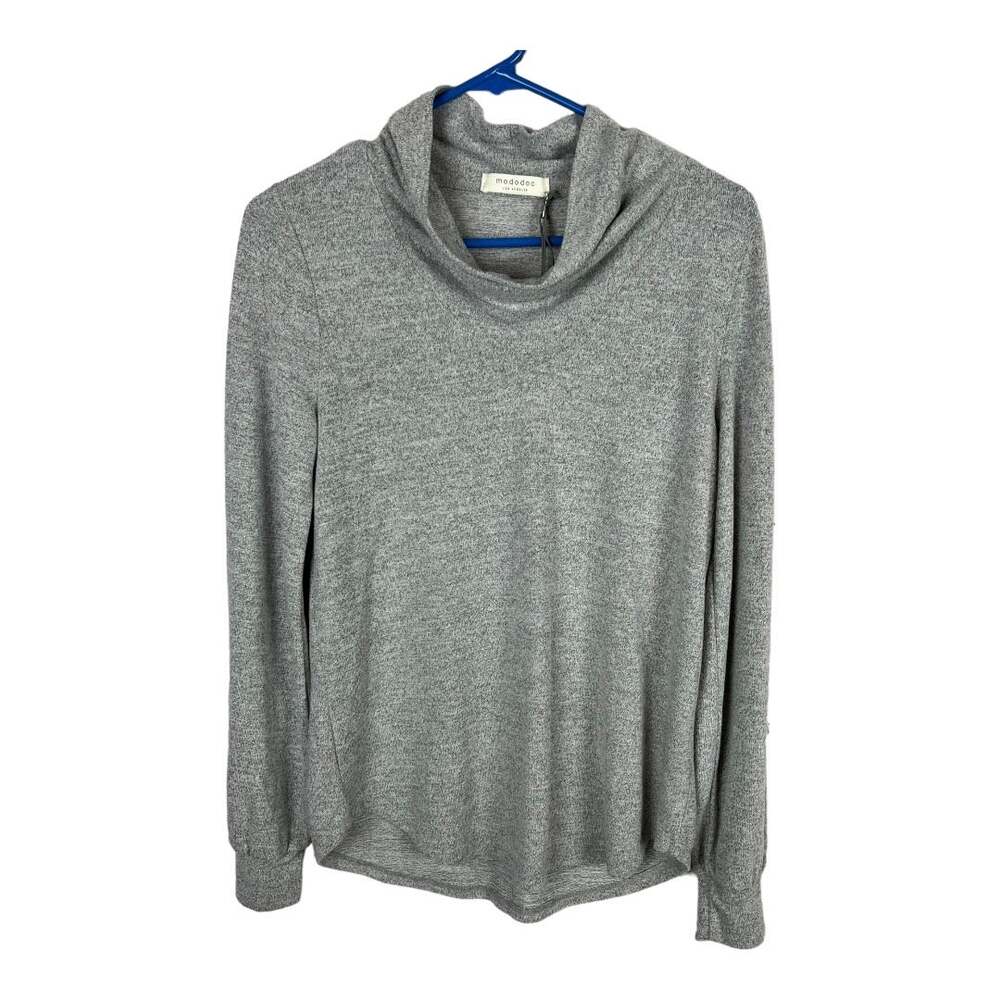 Mododoc Los Angeles NWT new Gray Cowell neck shirt sweater S Small Comfy Cozy